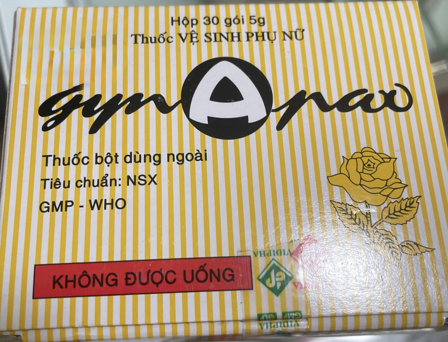 Bột vệ sinh phụ nữ Gynapax 5g H/30 gói