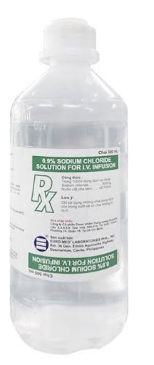 NACL 0.9% 500ML SODIUM CHLORIDE 0,9% EURO MED PHILIPPINE THÙNG 24 CHAI (DUNG DỊCH TIÊM TRUYỀN)