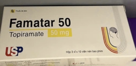 Famatar 50mg (Topiramate 50mg)H/30 viên ( thuốc điều trị động kinh)